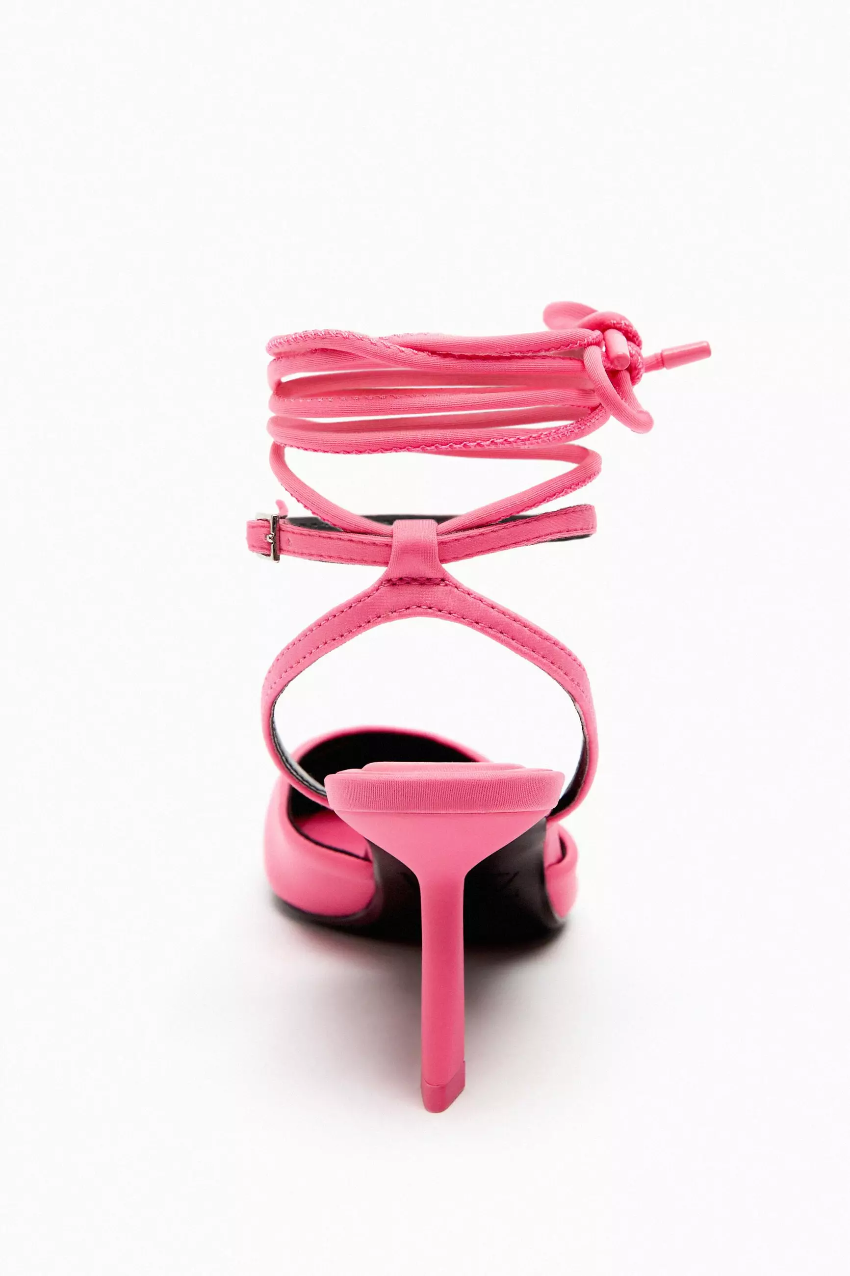 High-Heel Fabric Slingback Shoes