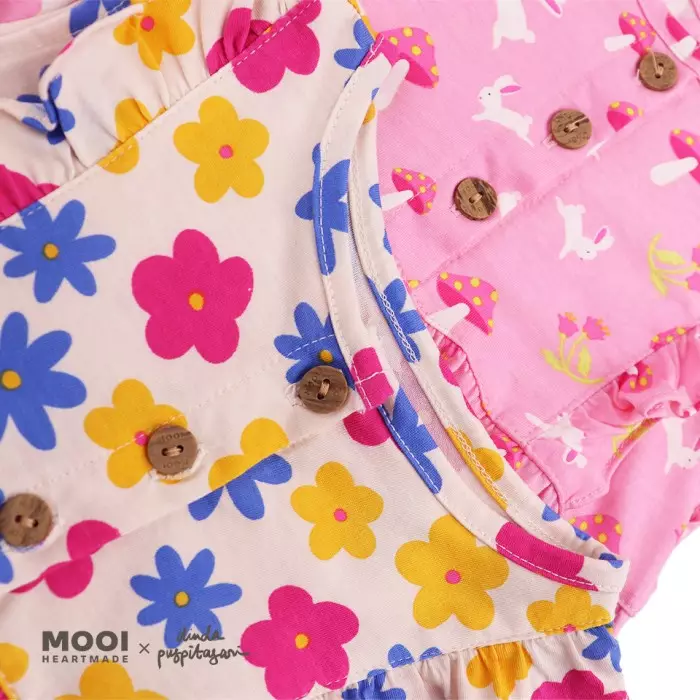 Mooi X Dinda Puspitasari Jumper Bayi Hana Romper Baby - Cream