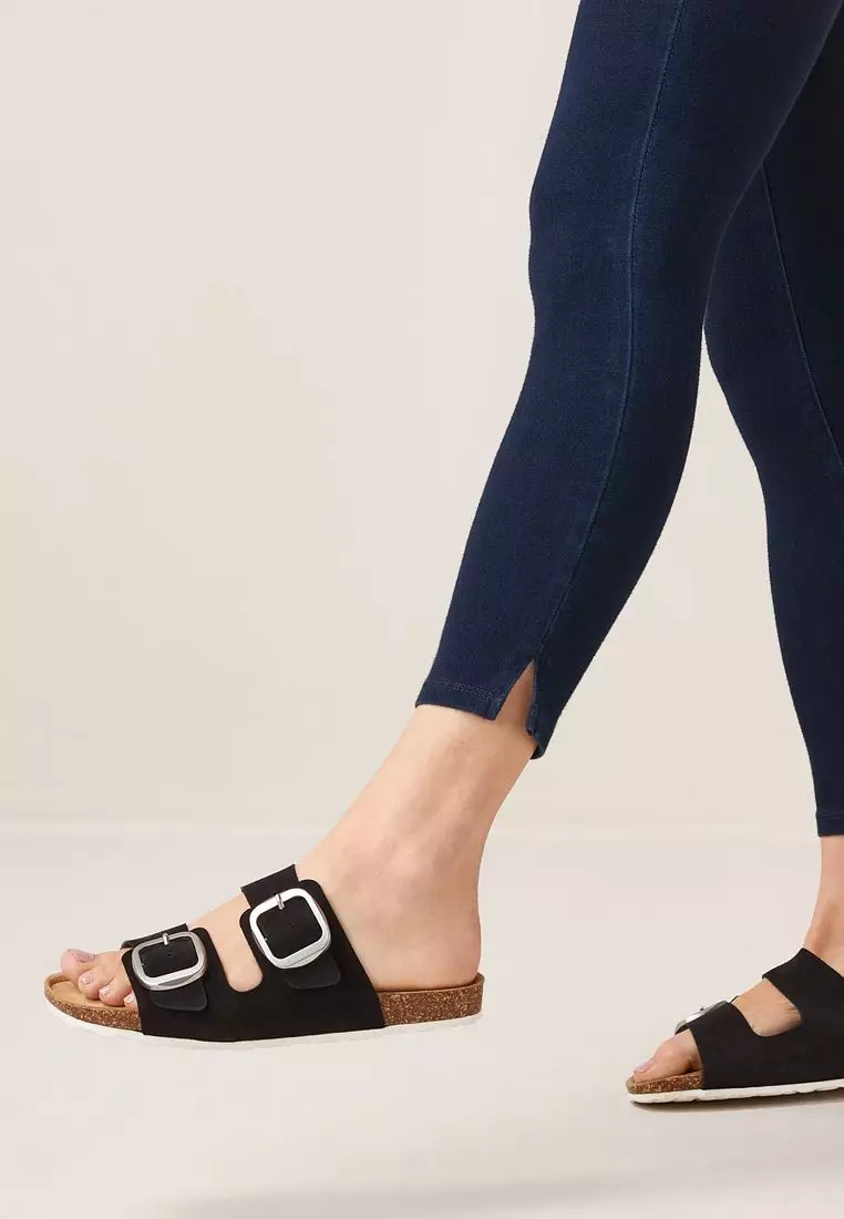 Cropped Denim Jersey Leggings