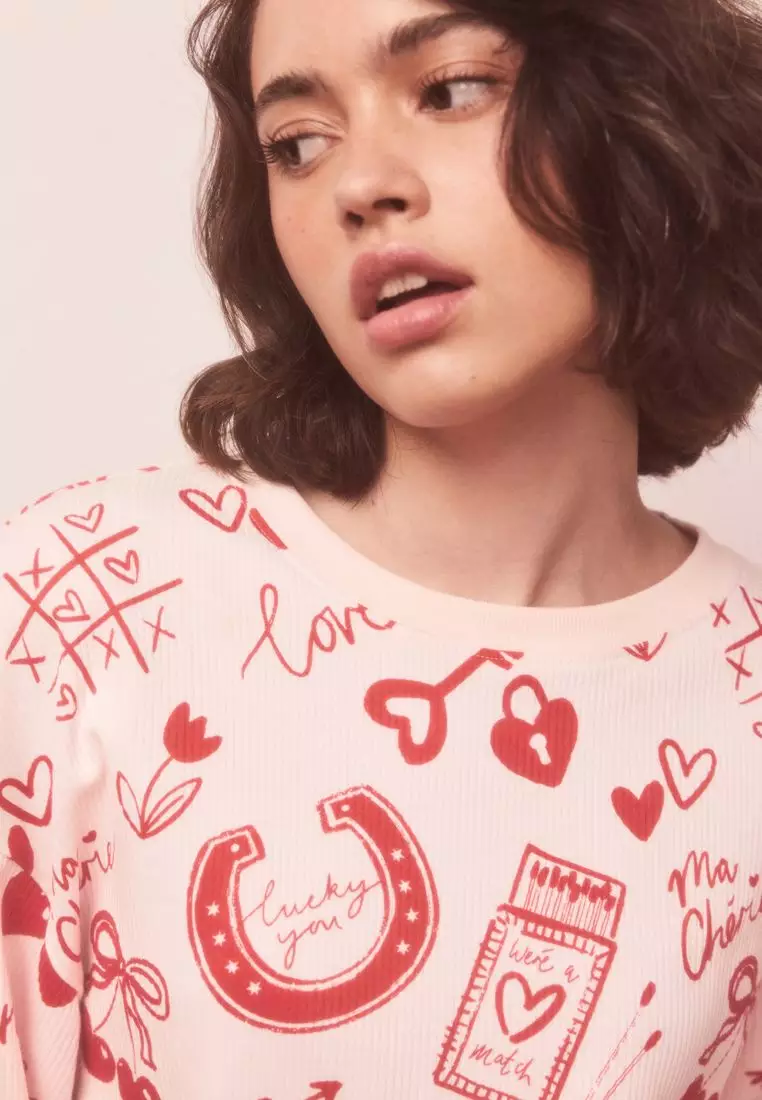 Ribbed Long Sleeve Pyjamas