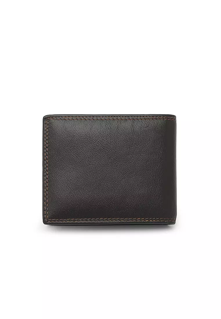 Men's Genuine Leather RFID Blocking Wallet - Brown