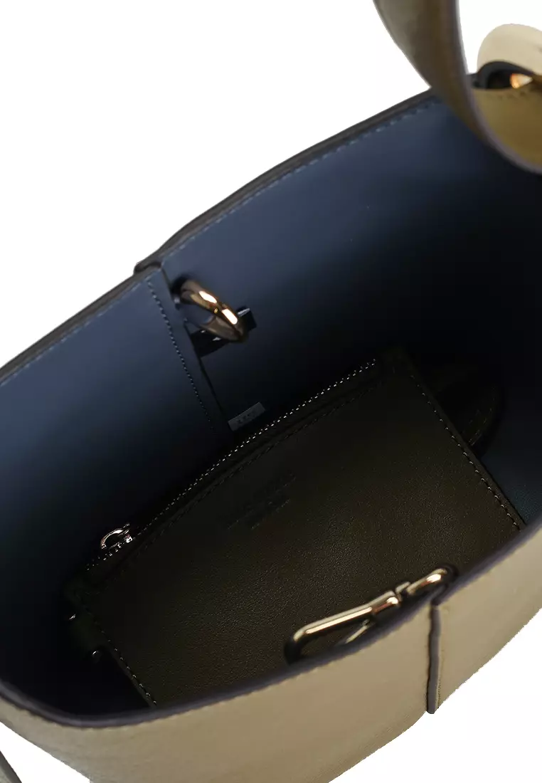 Halo Glazed Leather Mini Bucket Bag