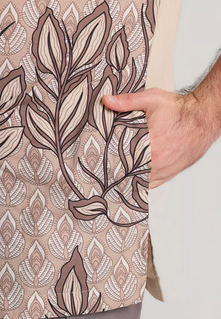 MOC - Kemeja Shanghai Lengan Pendek Javed - Beige