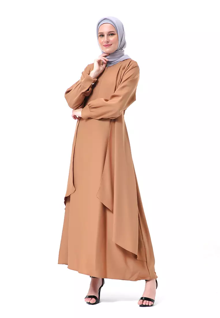 Catline Dress Gamis Jumbo Syar'i Lengan Panjang Regular Fit Premium Quality - Milo