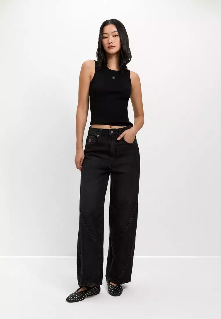 Sleeveless Knit Top - Black