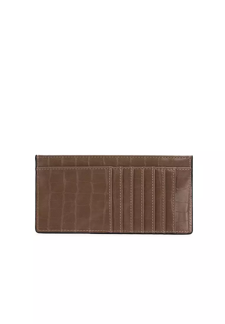 FAUX CROCO CARD HOLDER