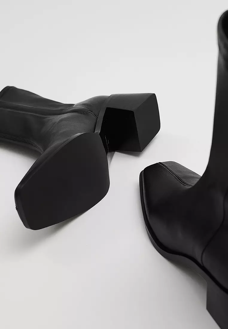 Buy Other Stories Leather Sock Boots Online ZALORA Malaysia