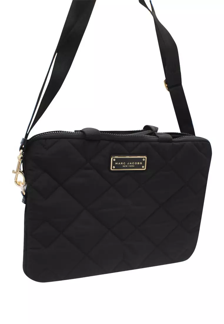 Marc Jacobs Quilted Nylon Laptop Bag Black