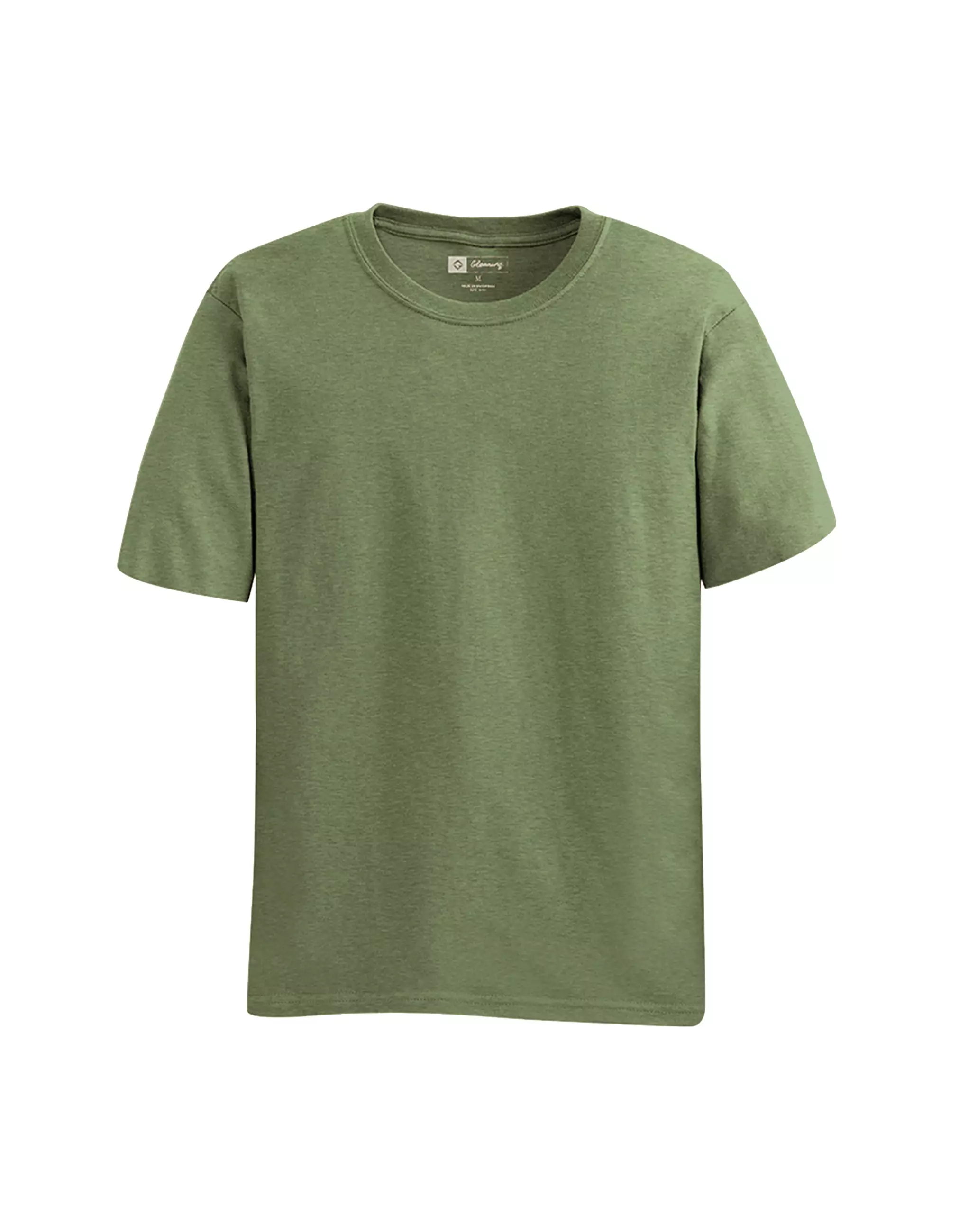Kaos Polos Cotton Combed 24s BCI Super Soft Hijau Olive Unisex