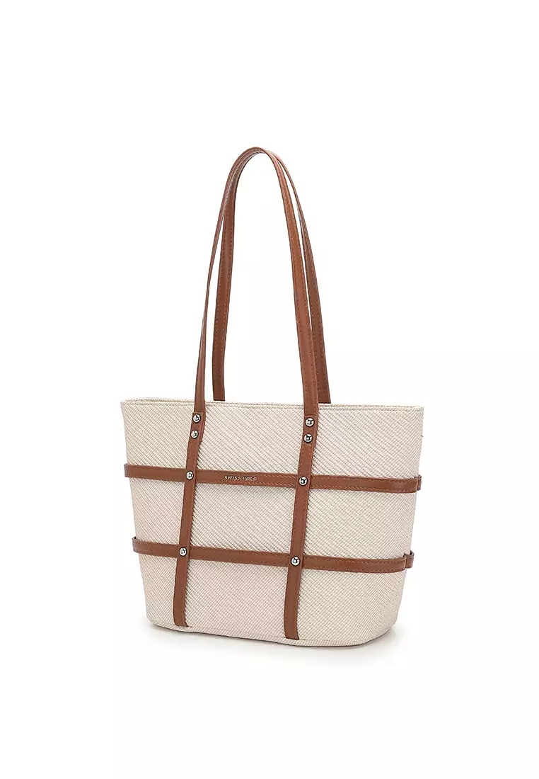 Women's Tote Bag / Shoulder Bag (Tas Jinjing Wanita / Tas Bahu Wanita) - Krem