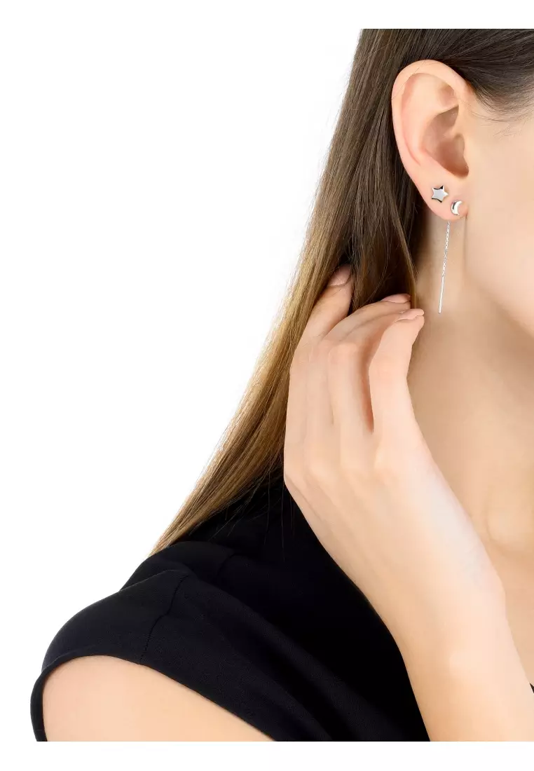 950 Platinum Star Single Stud Earring for Women 89813E (star)