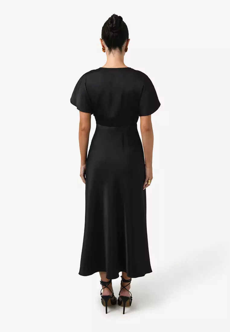 Catalina V-Neck Satin Dress