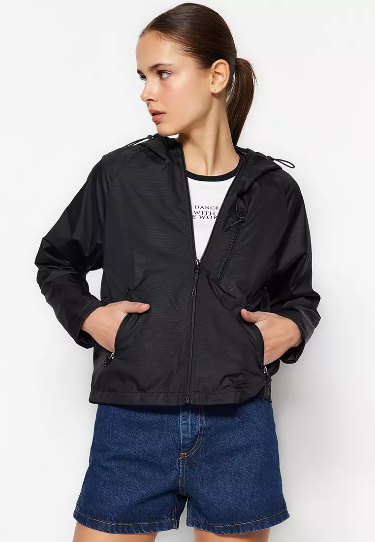 All black sale windbreaker womens