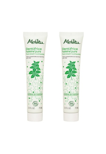 MELVITA 2PCS Melvita Dentifrice Haleine Fraiche Fresh Breath Teeth Toothpaste 2.53oz, 75ml E3BA5BEC852E96GS_1