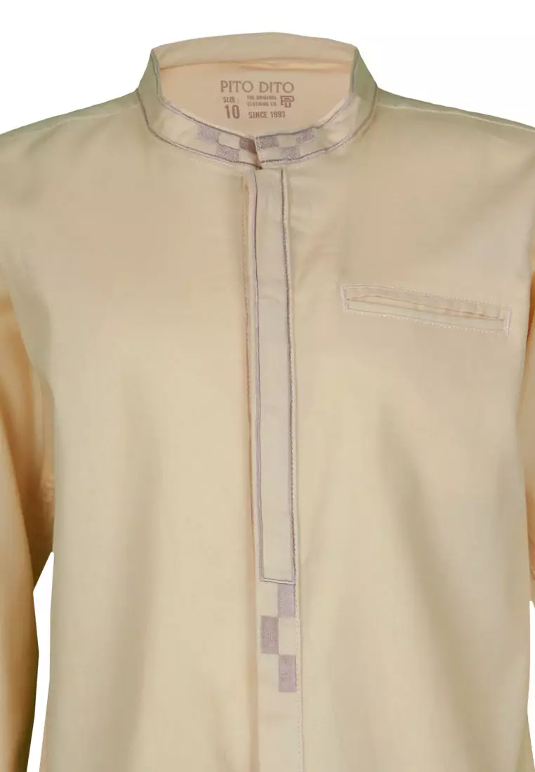 Pito Dito Boy Nirvikara Kemeja Panjang Anak Cream - Size 4