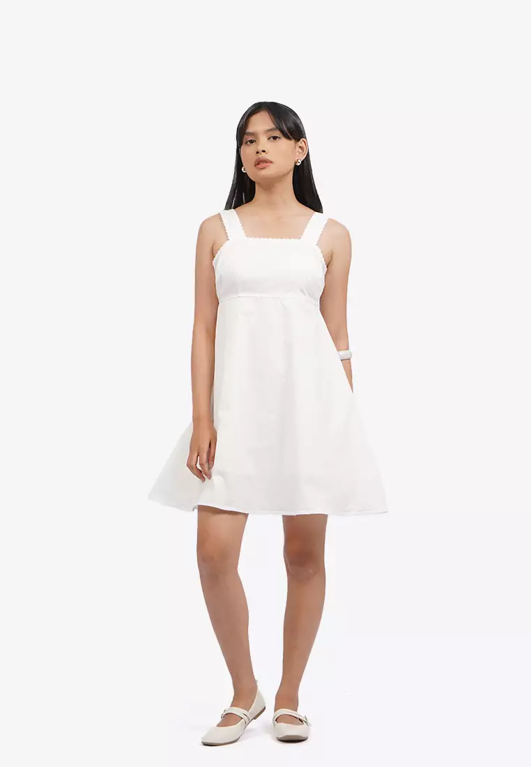 Ric Rac Details Strap Mini Dress