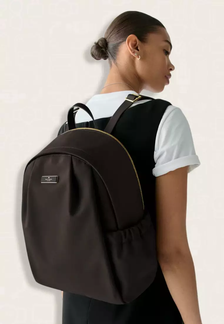 Kate Spade Carter Nylon Large Backpack Hot Fudge