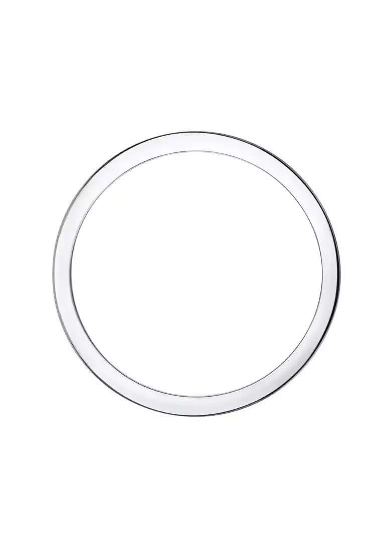 Ring Band Casual Geo Enamel Black 925 Sterling Silver