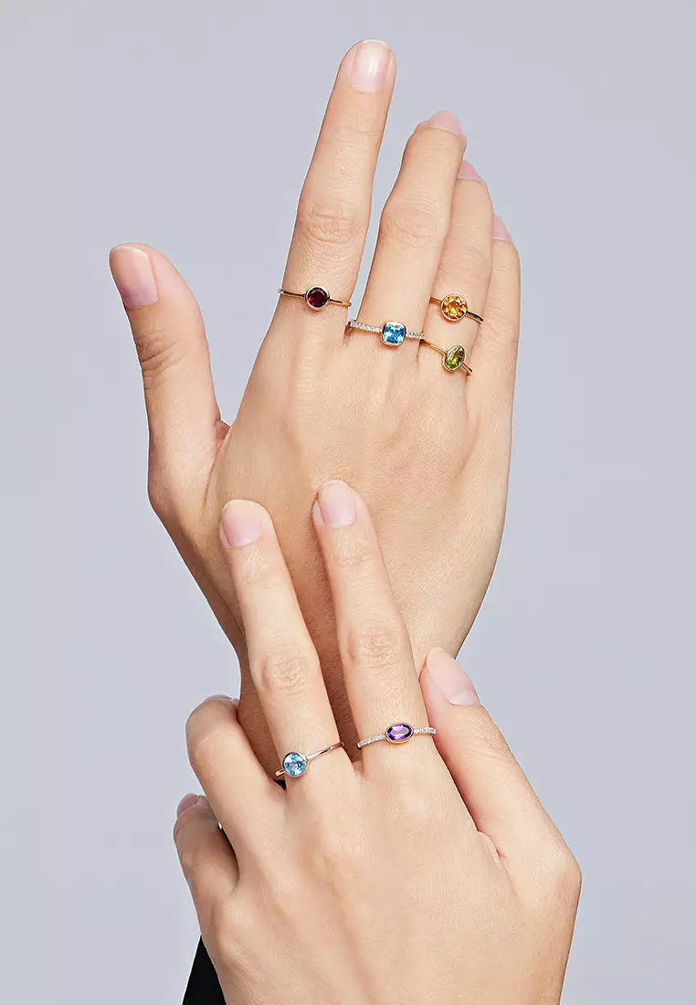 HABIB Citrine Gemstone Ring in 375/9K Yellow Gold A05830324-CITR