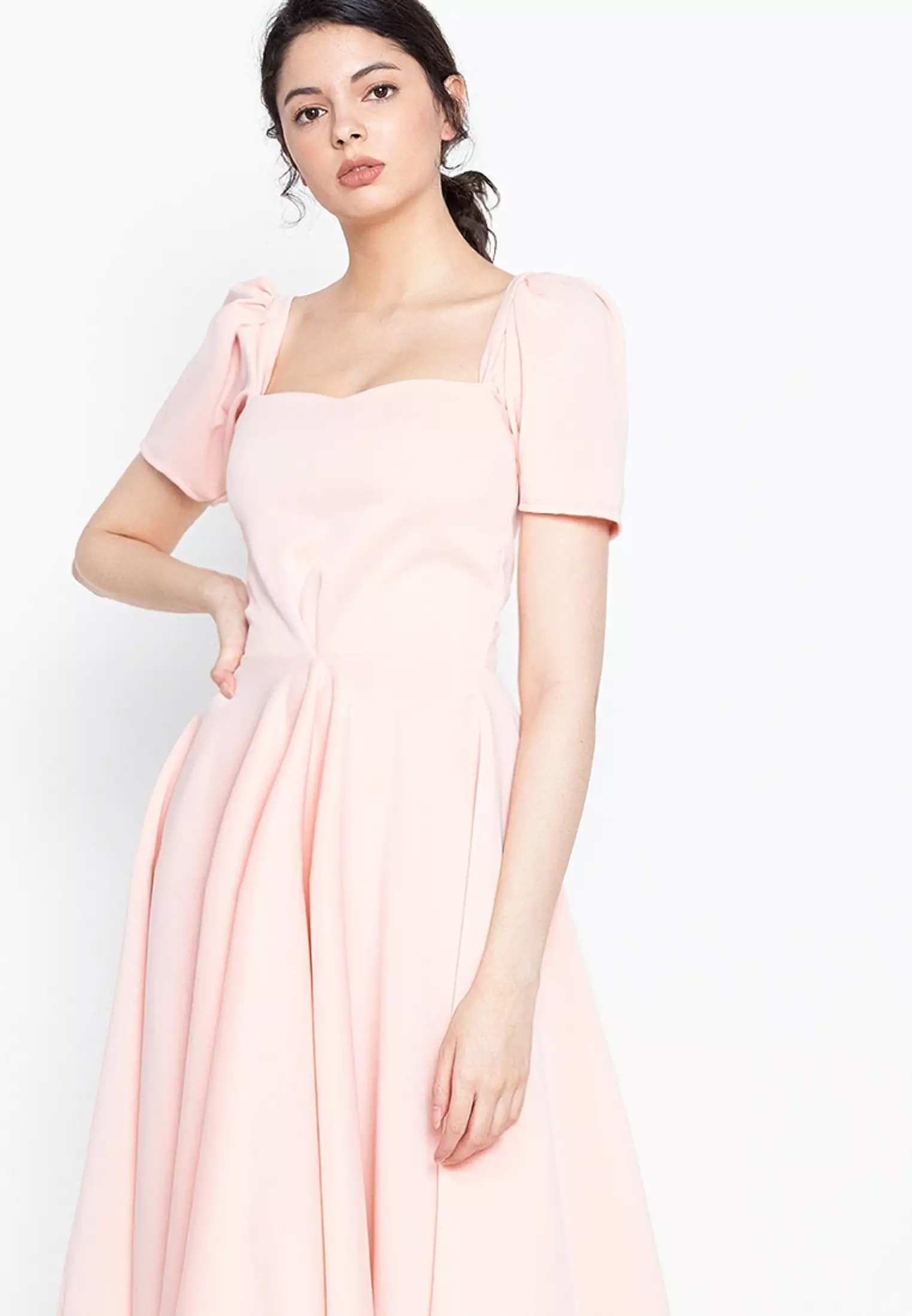 Meet Me in Paris Puff Sleeved Dress