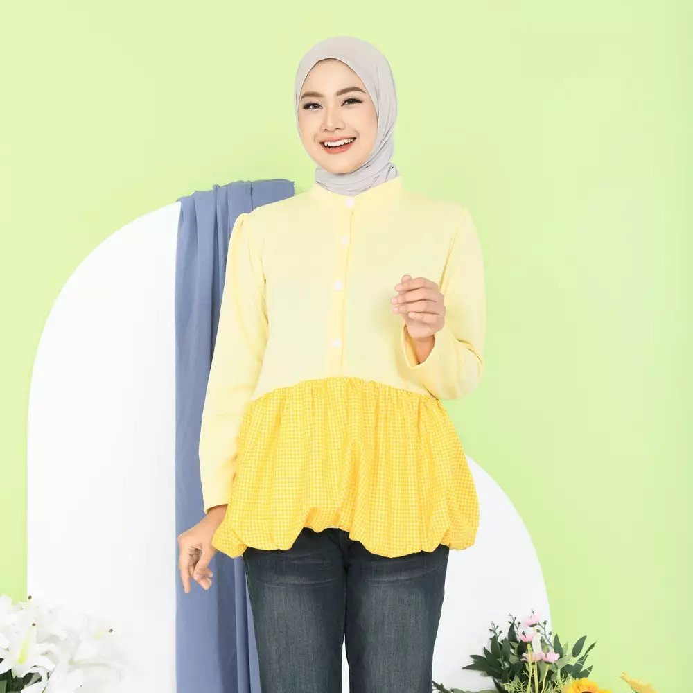 Chira Balloon Top - Soft Yellow M19720 R5S5