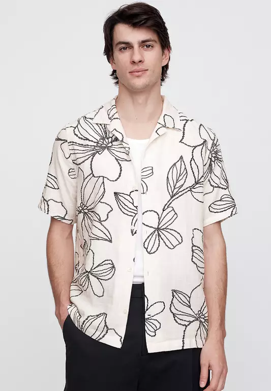 Short Sleeves Resort Collar Shirt