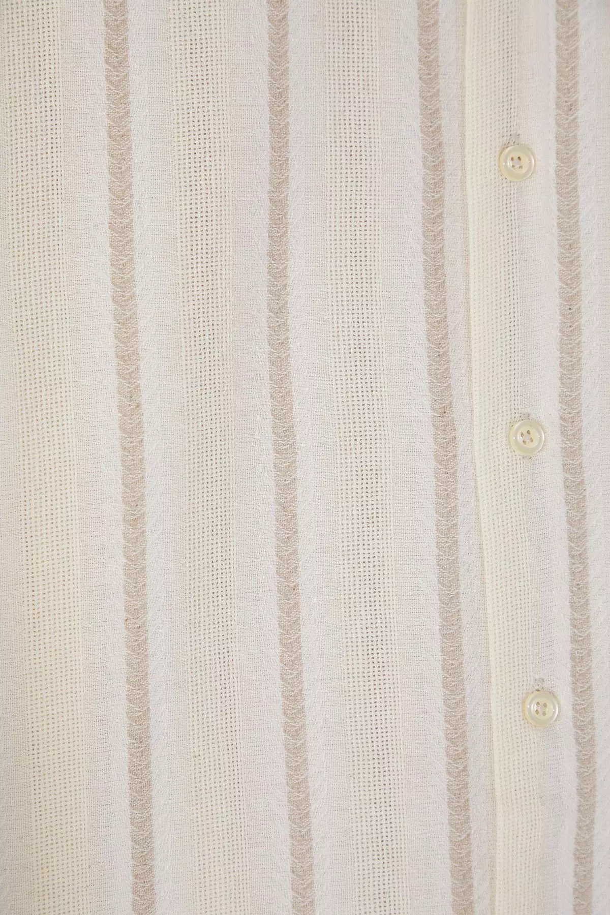 Ecru Regular Fit Striped Shirt TMNSS25GO00071