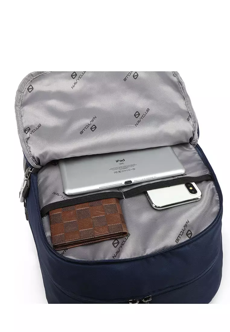 Navy Club New Arrival - Tas Ransel Kasual HFGF Backpack Up to 14 inch - Free Bag Cover