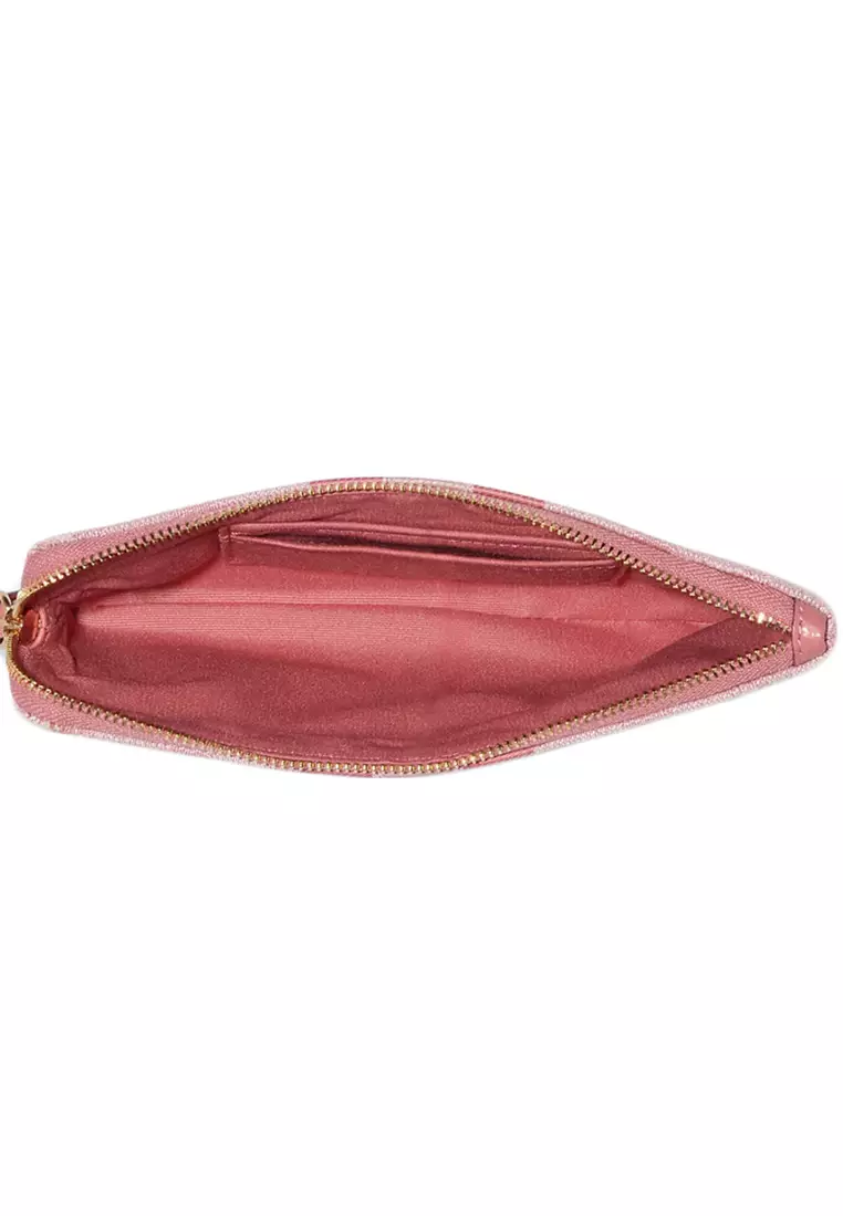 COACH pink signature Dempsey hot Wristlet