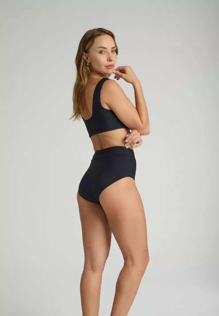 Modibodi Period Swimwear Hi-Waist Bikini Bottom Light Absorbency Black