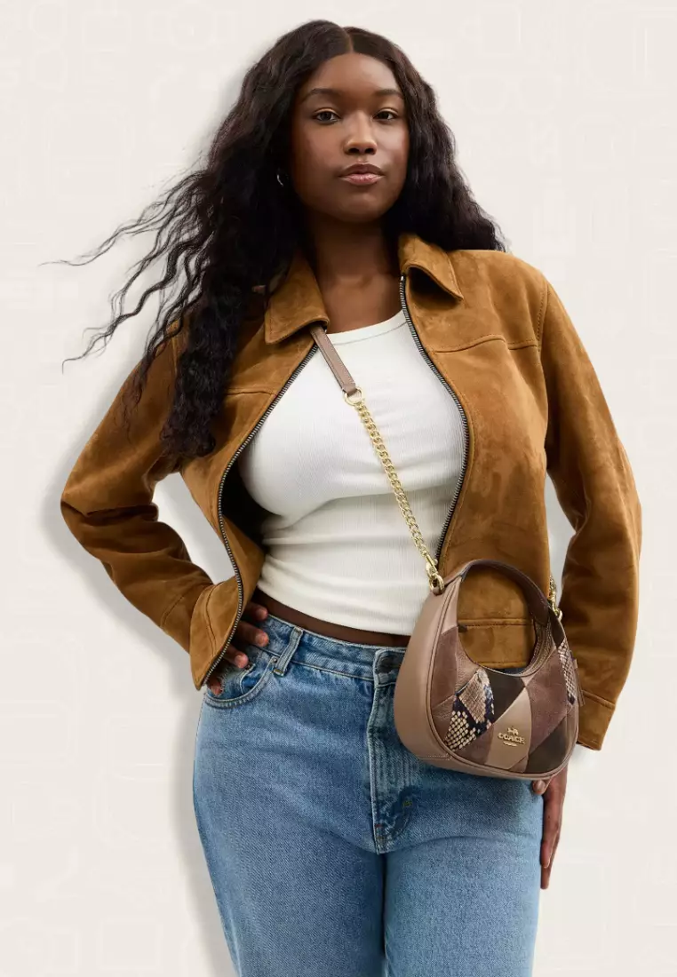 Coach Carmen Mini Crossbody Bag With Patchwork Mushroom Multi