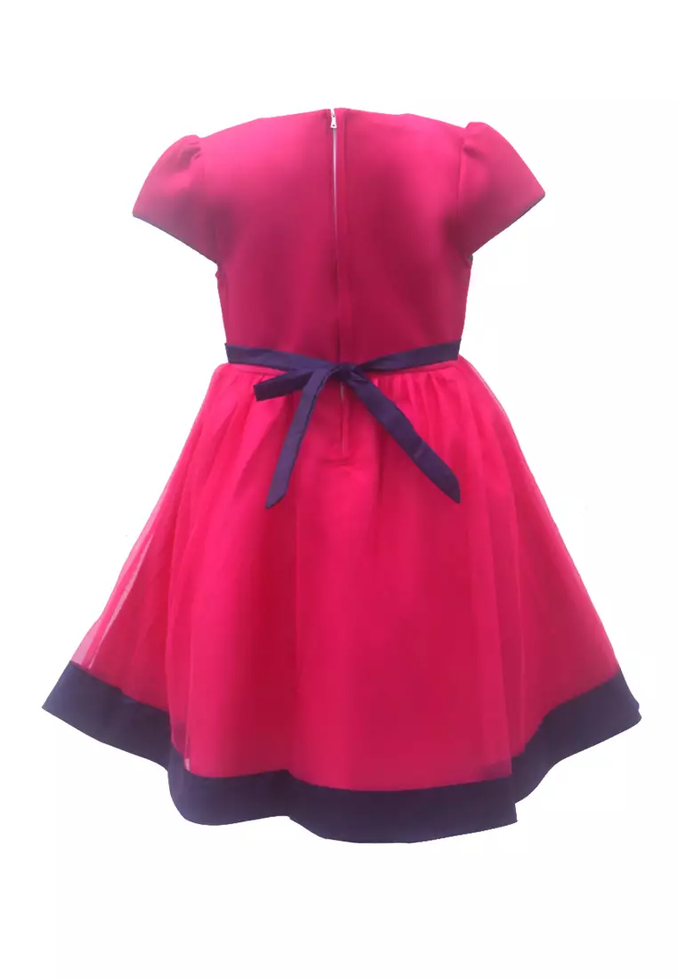 Two Mix Dress Anak Perempuan Fashion Nonik Cantik Usia 1-12 Tahun 4229 Fanta