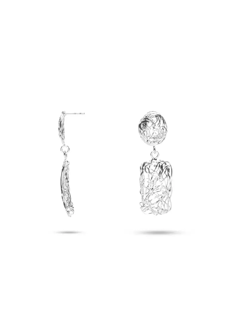 Gold drop shop square earrings