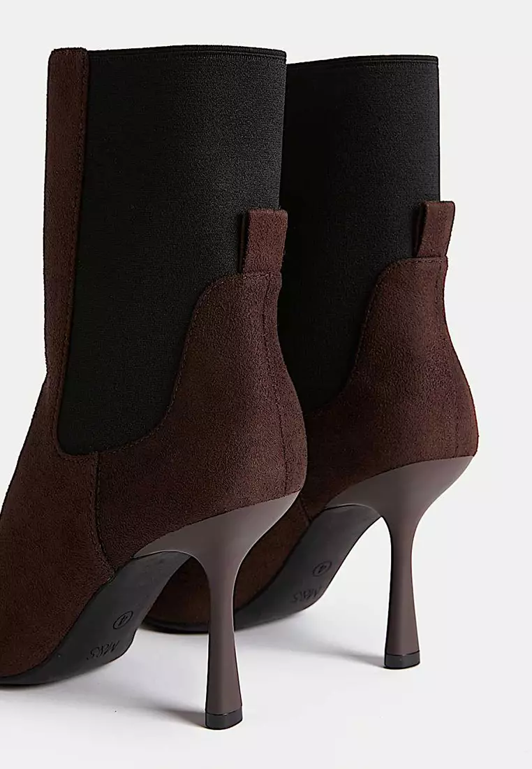 Stiletto Heel Pointed Ankle Boots