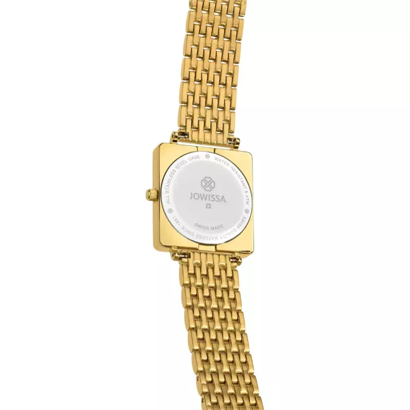 Jam Tangan Wanita Jowissa Facet Princess J8.095.M Ladies Gold Sunray Dial Gold Stainless Steel Strap
