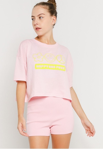Cotton On Body pink Relaxed Active Recycled Graphic T-Shirt 61367AA298B651GS_1