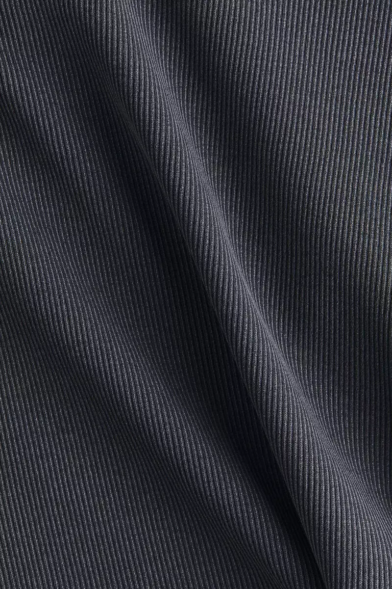 Rib-knit boat-neck top