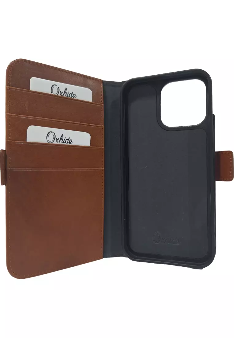 iPhone Leather Case -iPhone 16 Cover-iPhone Cover Card Holder- TAN