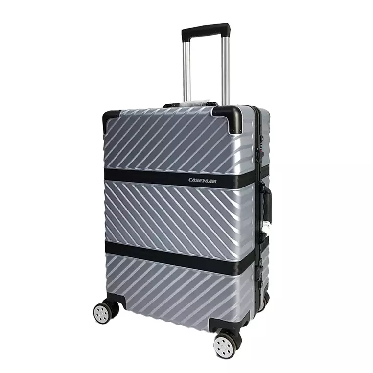 Caseman 24" Metallic Style PC Harcase Travel Luggage w TSA Clip Lock - XA2329
