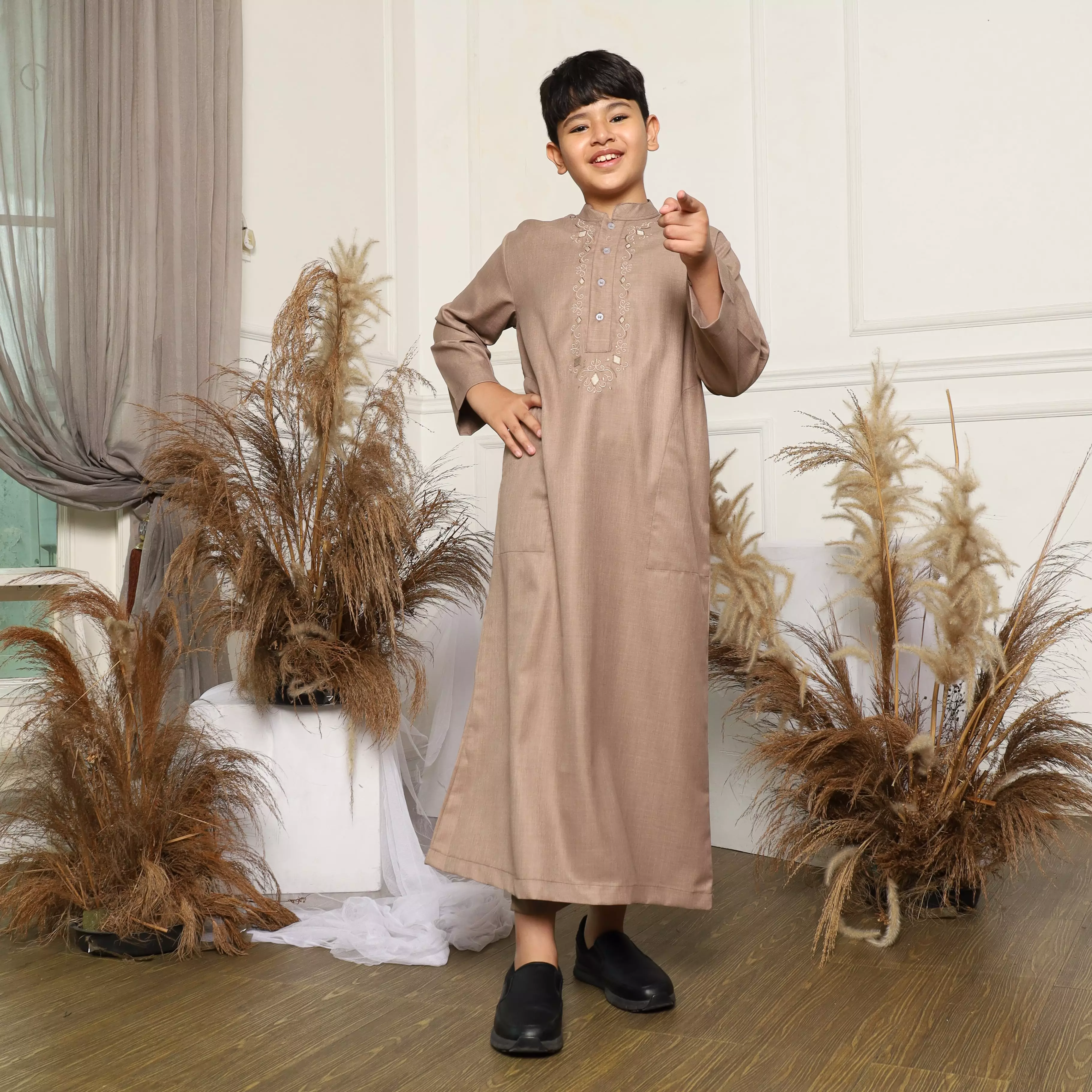 Gamis Jubah Anak Laki Laki Sarimbit GPA 10 Mocca