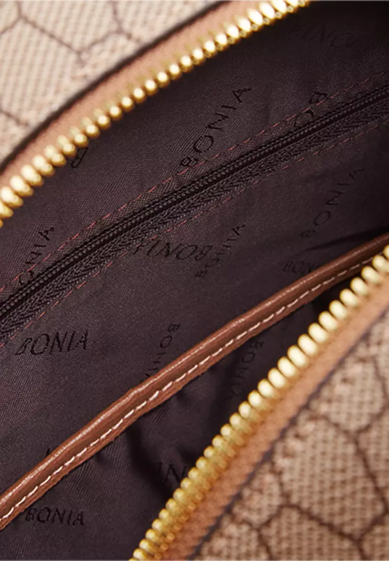 Bonia Black Milagros Women's Bag with Adjustable Strap, Zip