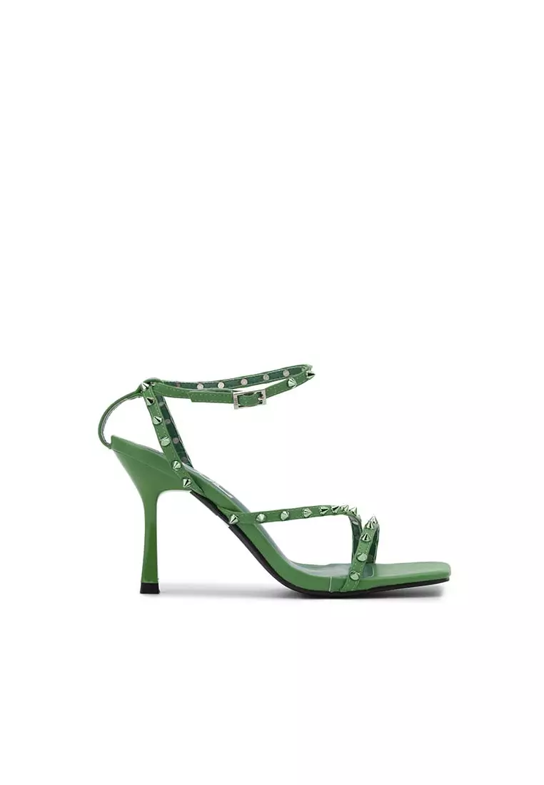 Discount on Nose  shoes - SKU: Coloured Spike Strappy Heel Sandal