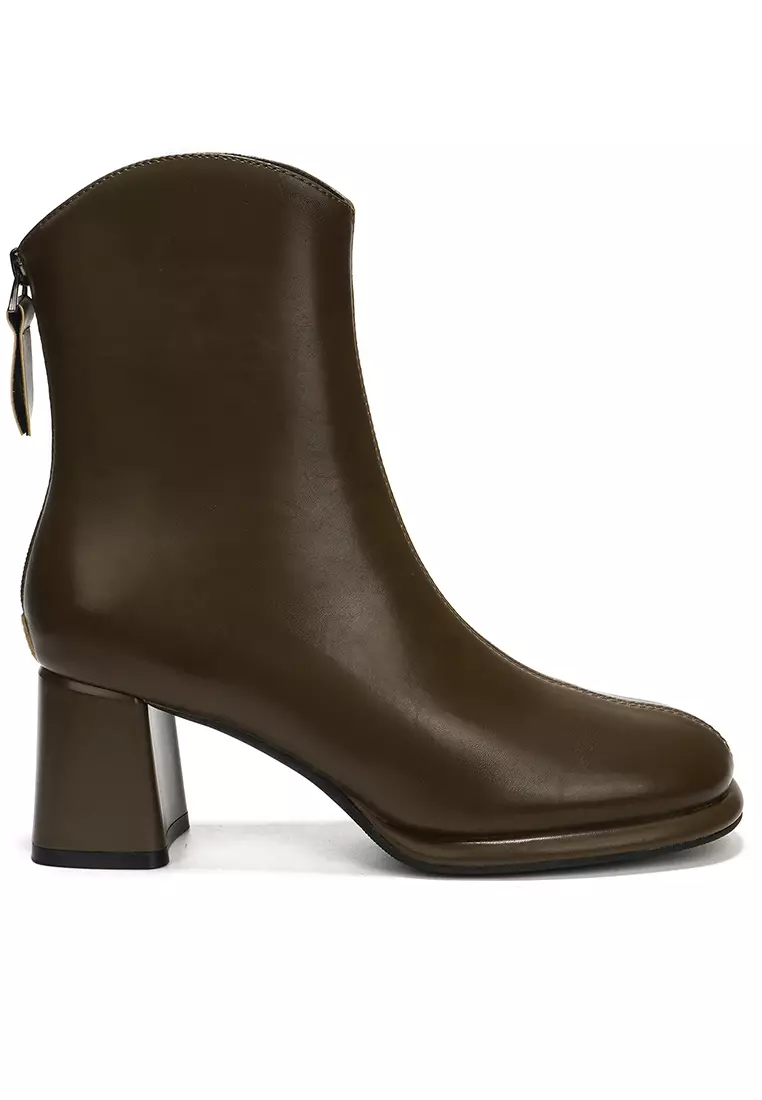 Discount on Twenty Eight Shoes  shoes - SKU: 6CM Round Toe Zipper Cowboy Boots BY163-5