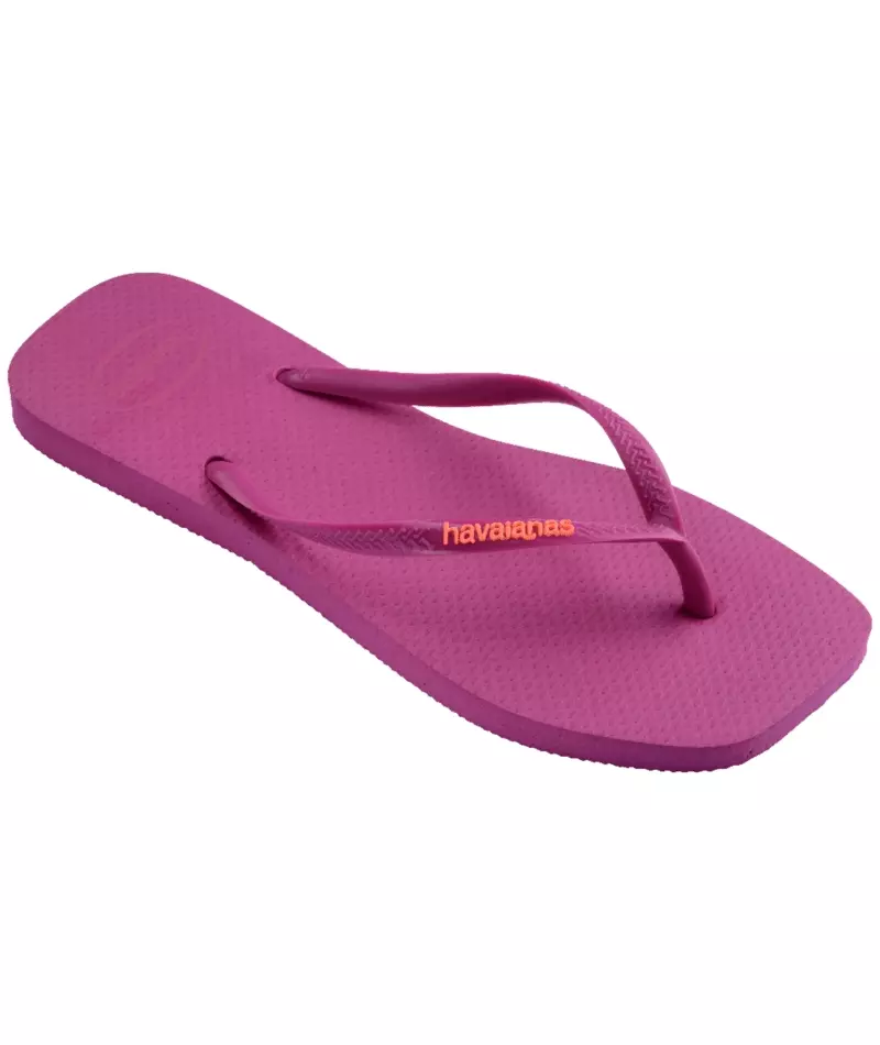 [ONLINE EXCLUSIVE] Havaianas Slim Square Logo Popup Rose Gum - Sandal Wanita
