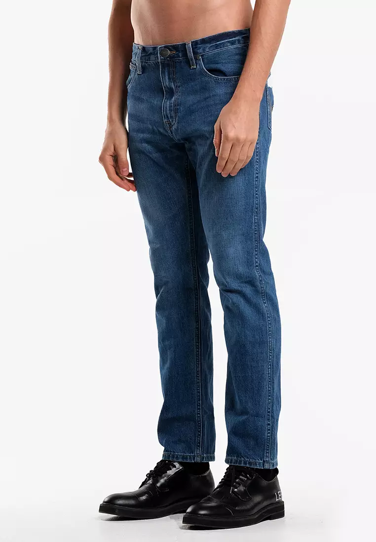 Jeans UOMO WRANGLER MONTA WESTERN Greensboro Presentano Vita Bassa, Zip, Vestibilità Regolare Alla Coscia E Gamba - Foto 5