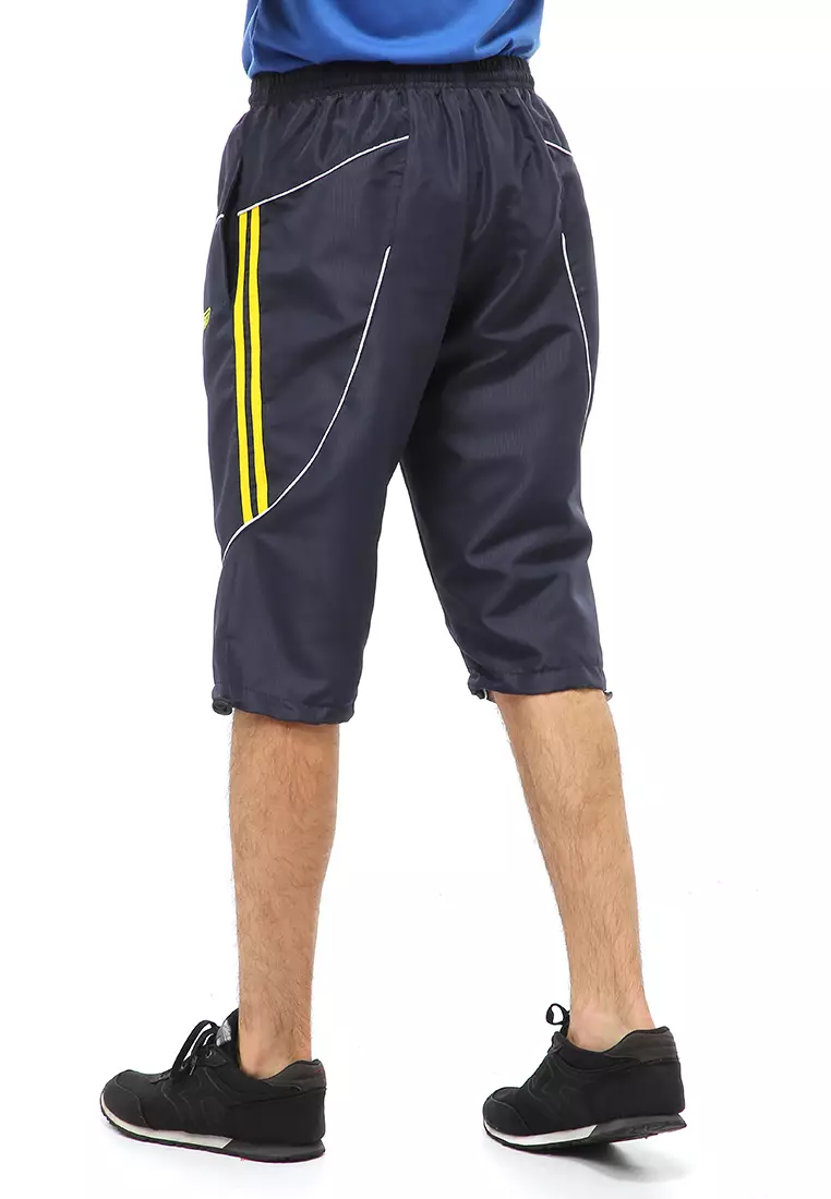 Yume Short Pants Celana Jogger Cycling Sport Pria 3/4 Material Micro Rib-Stop ORIGINAL - Black Yellow