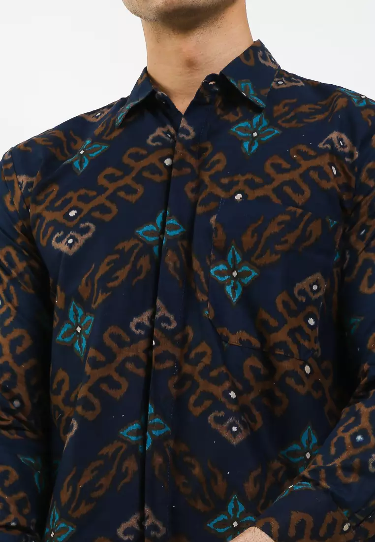 Lawana Kemeja Batik Exclusive Premium Pria Casual Modern Lengan Panjang