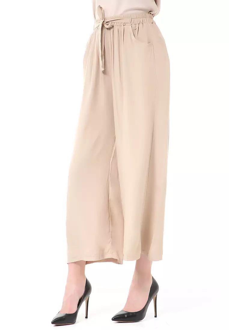 Stella Celana Panjang Casual Wanita Kulot Loose Pants Homewear Material Rayon ORIGINAL - Coksu