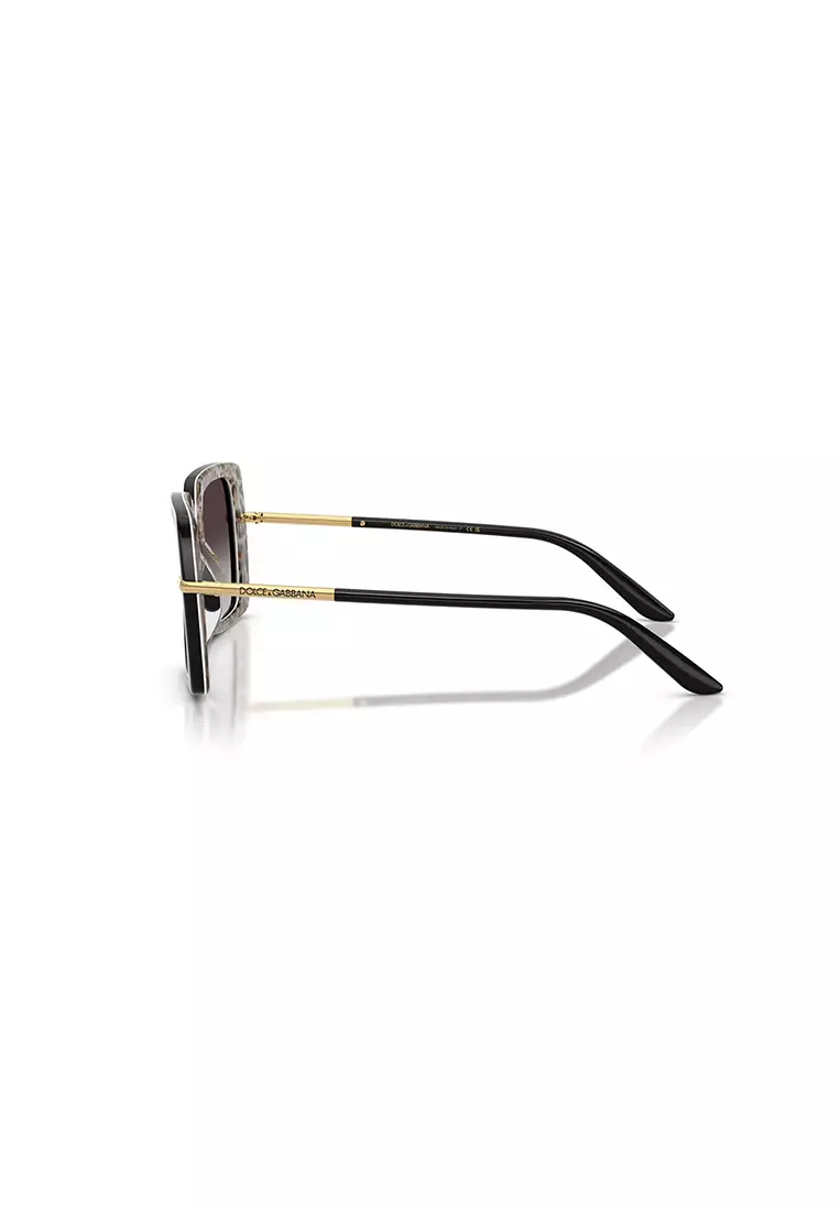 [Buy 1 Gift 3] Women's Square Frame Black Acetate Sunglasses - DG4491