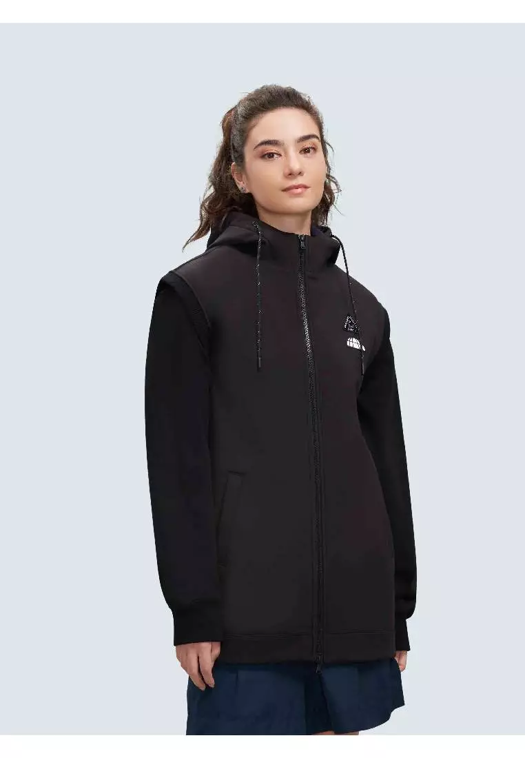 Sleeveless zip hoodie women's cheap